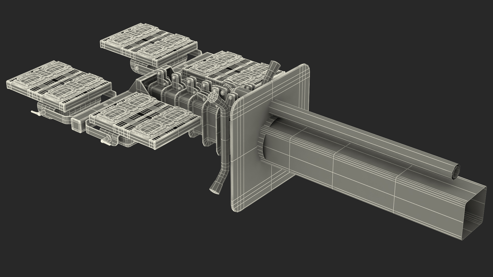 Portable Lighting Mast Rigged 3D model
