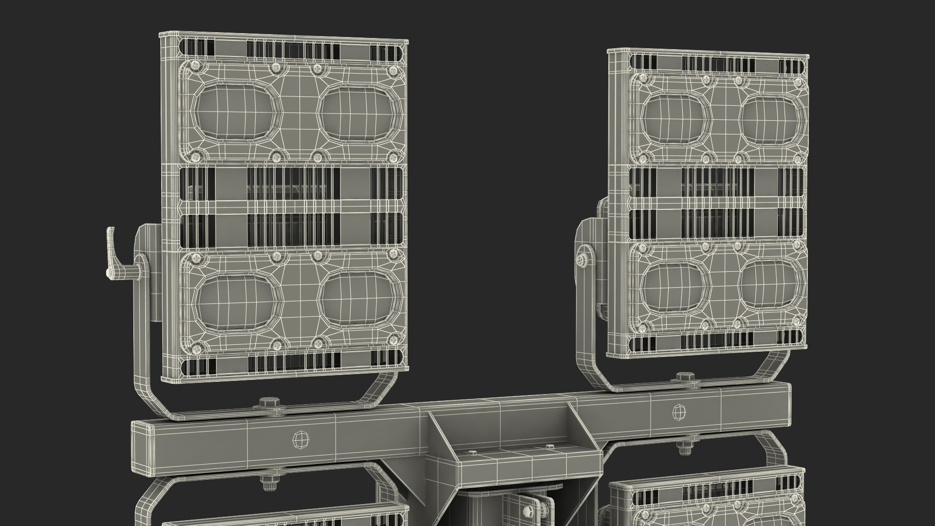 Portable Lighting Mast Rigged 3D model