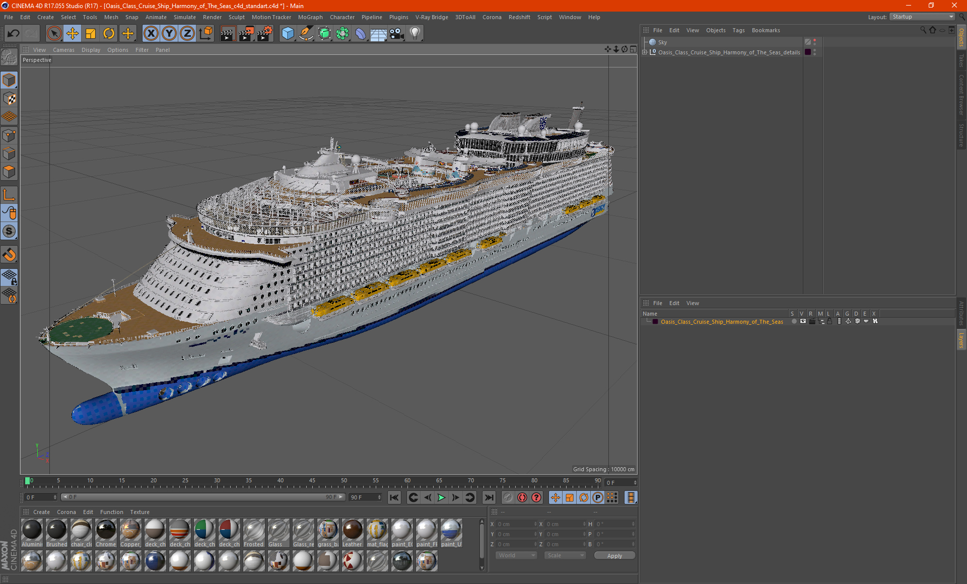 3D Oasis Class Cruise Ship Harmony of The Seas model