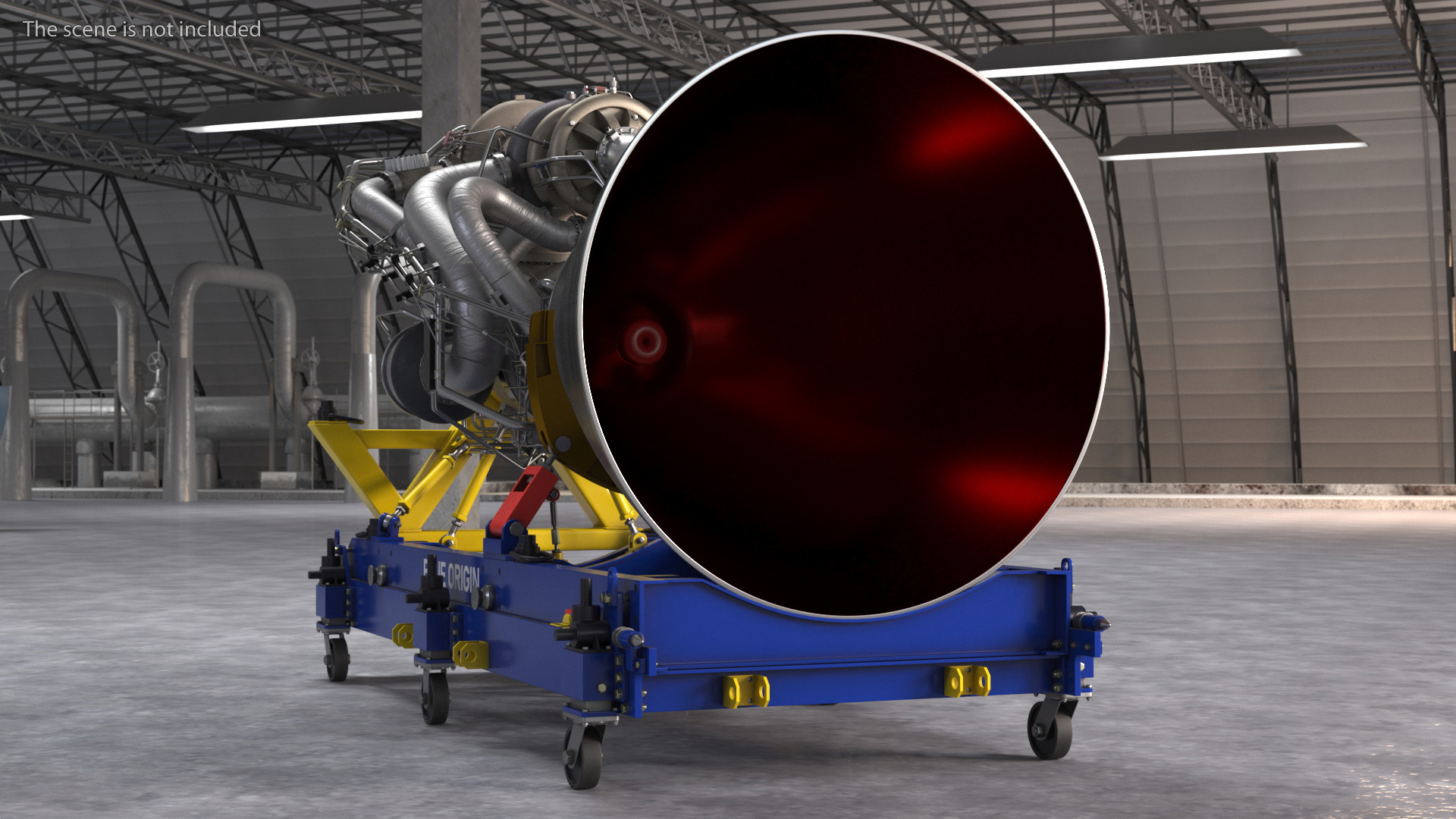 3D model Rocket Engine BE-4 a Cart