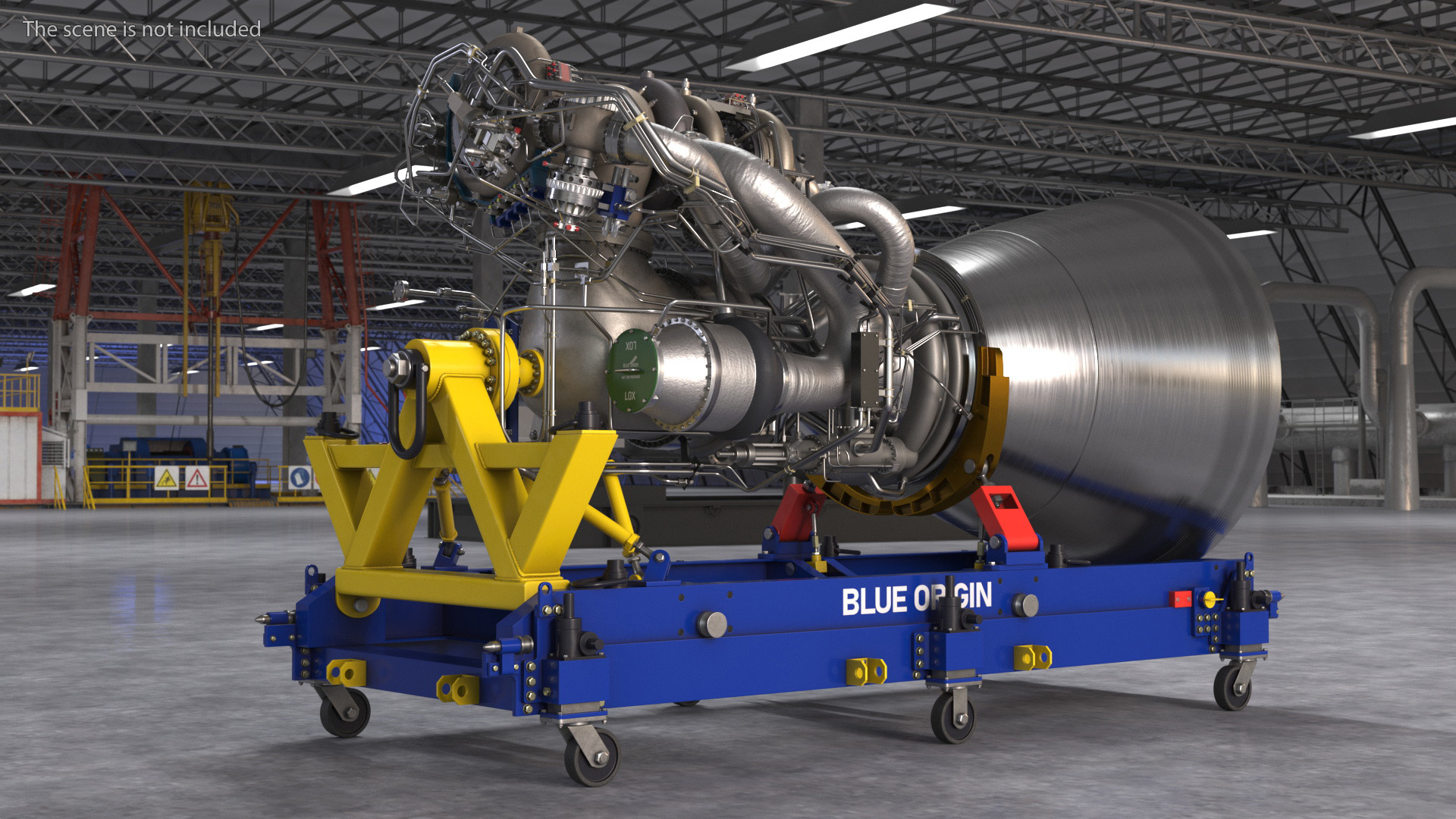 3D model Rocket Engine BE-4 a Cart