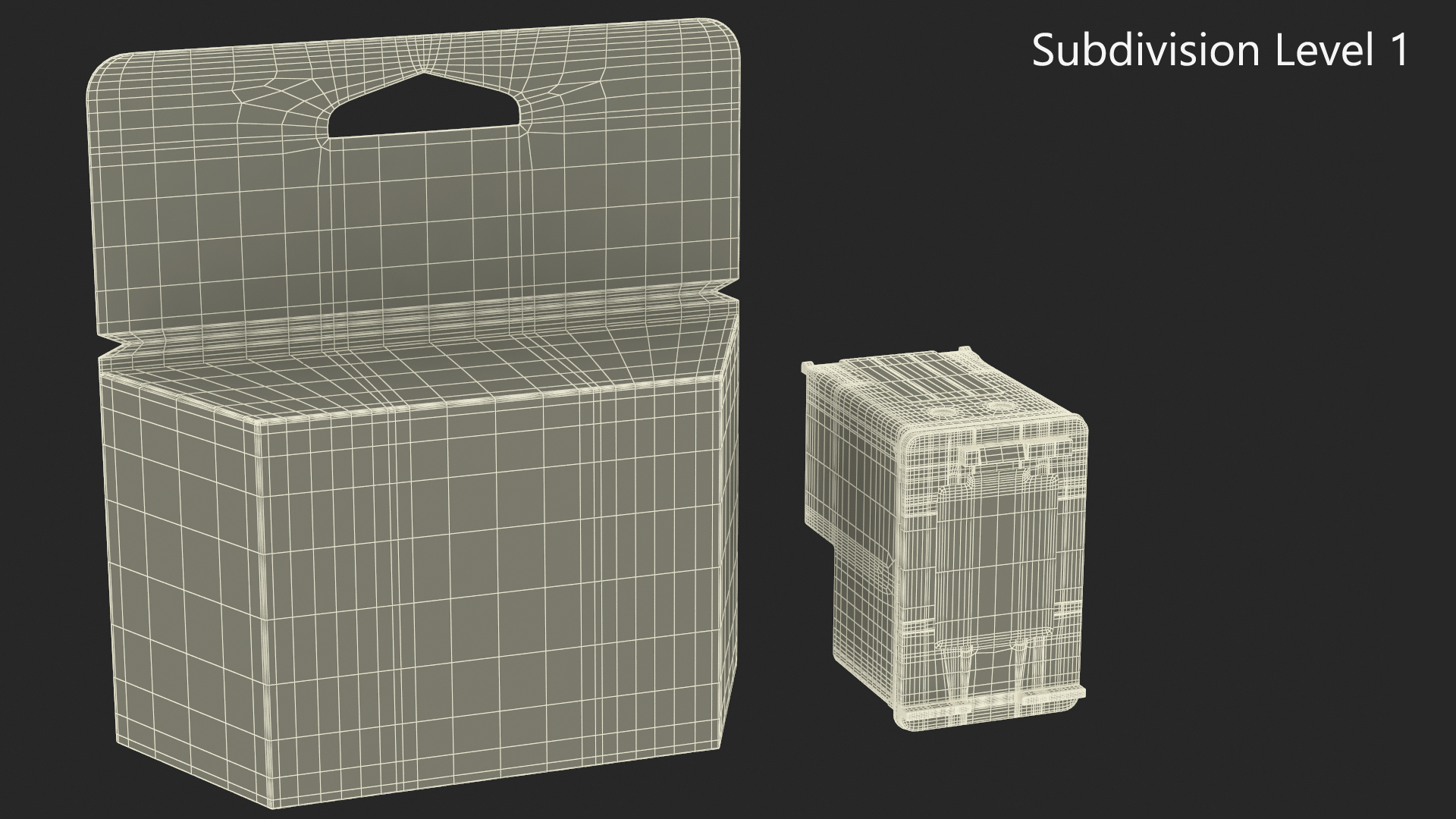 Box of Ink Cartridge Tricolor 3D model