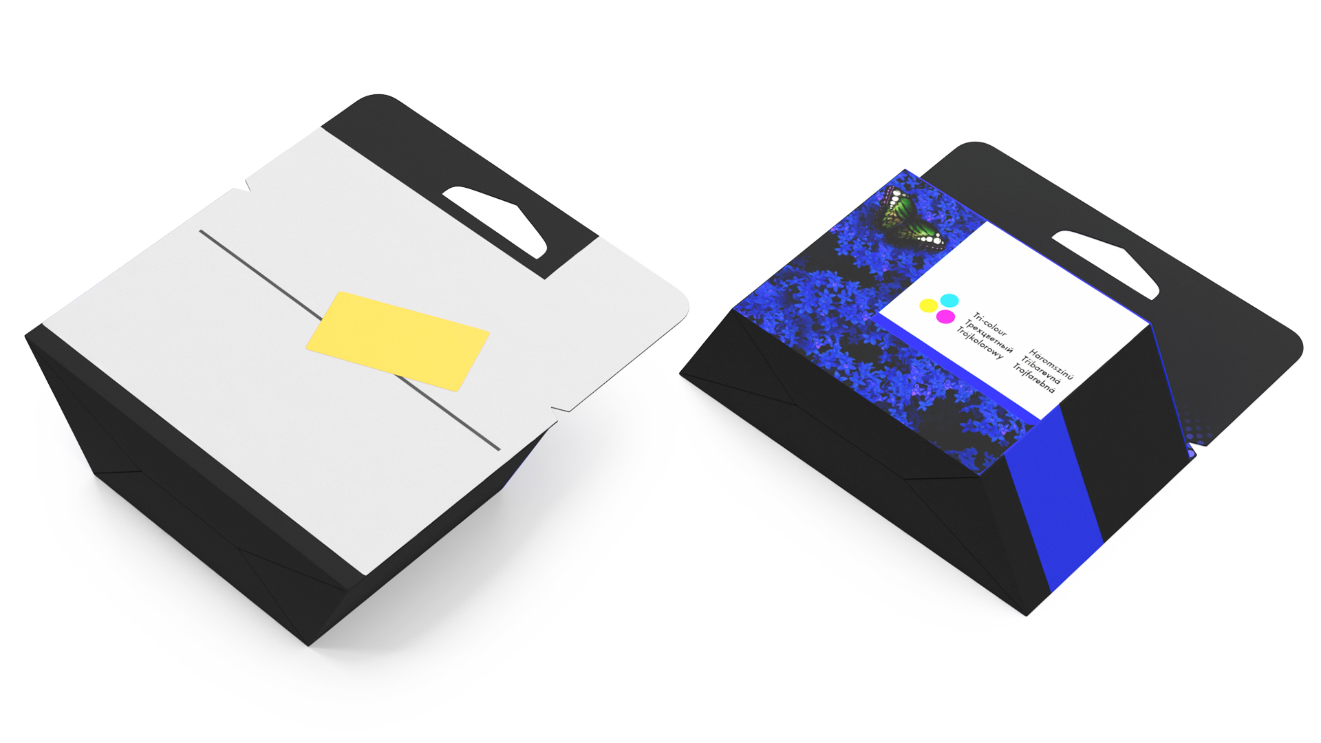 Box of Ink Cartridge Tricolor 3D model
