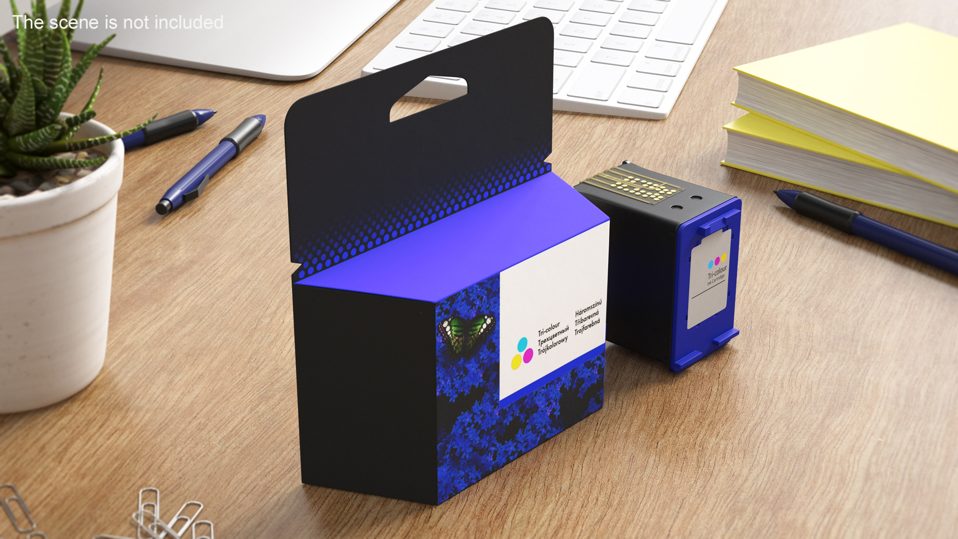 Box of Ink Cartridge Tricolor 3D model