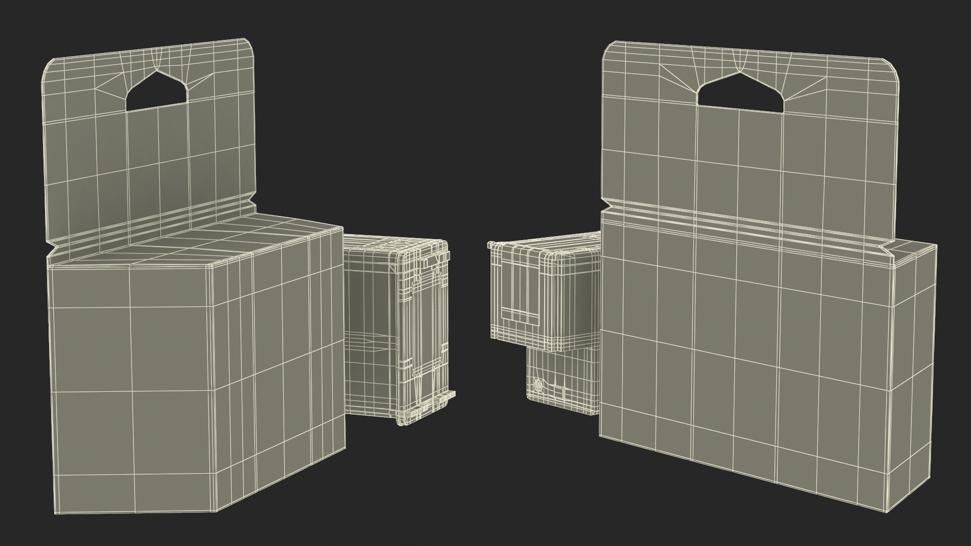 Box of Ink Cartridge Tricolor 3D model