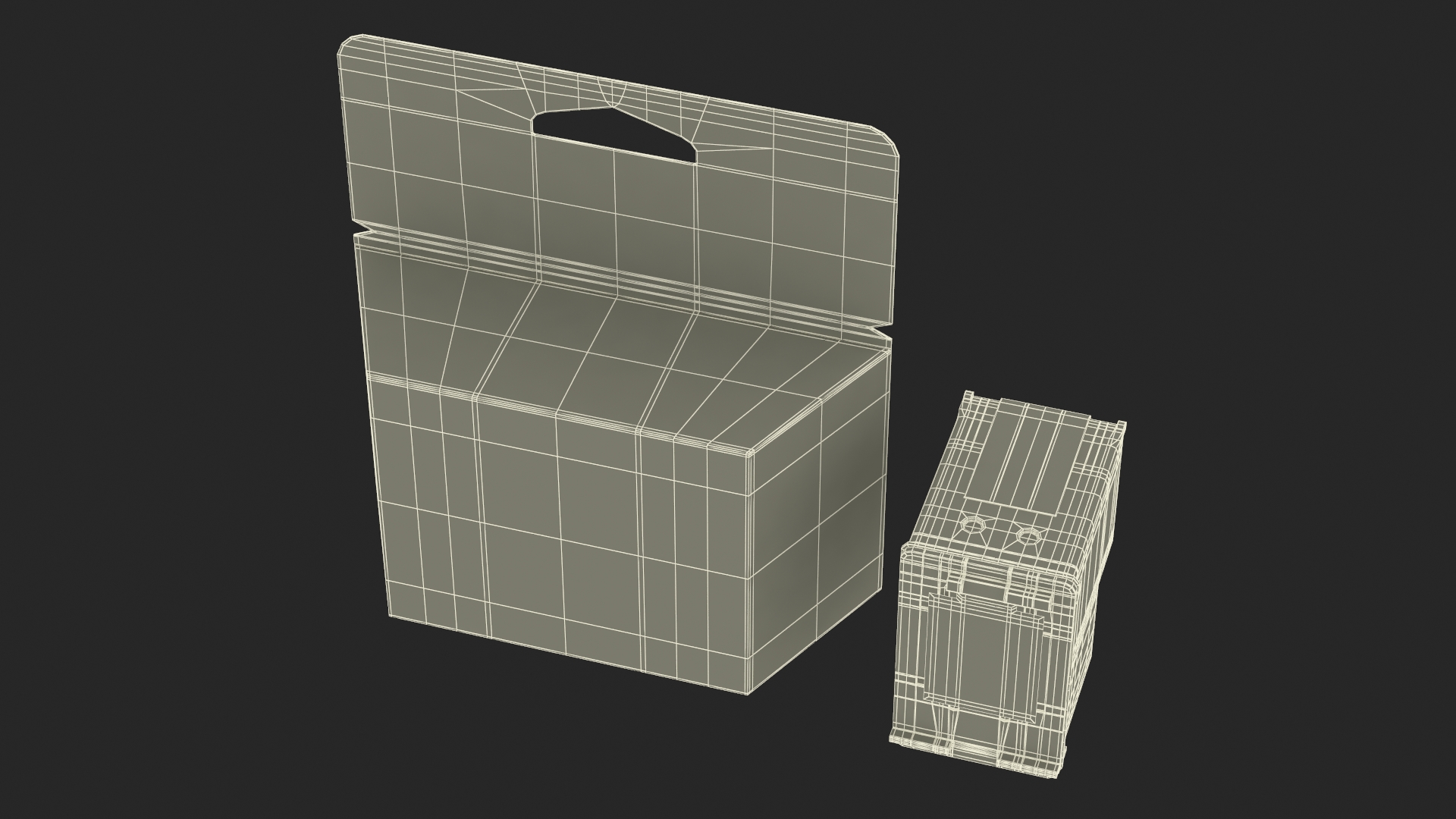 Box of Ink Cartridge Tricolor 3D model