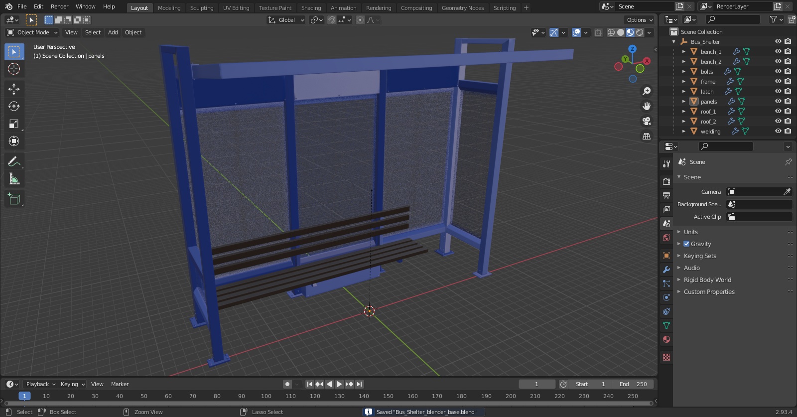 3D Bus Shelter