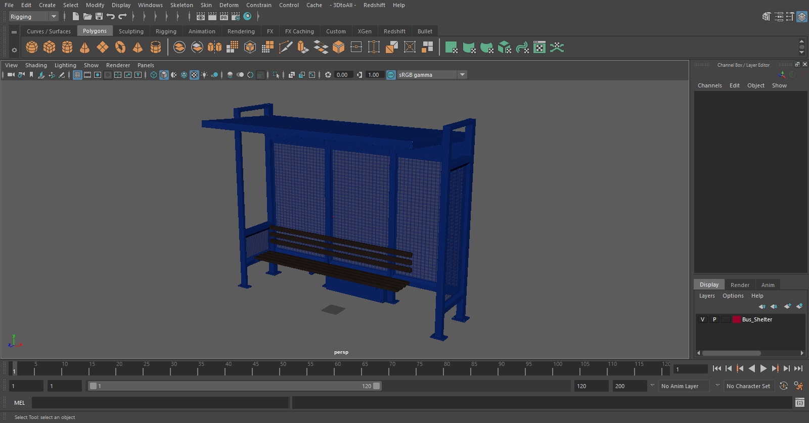 3D Bus Shelter