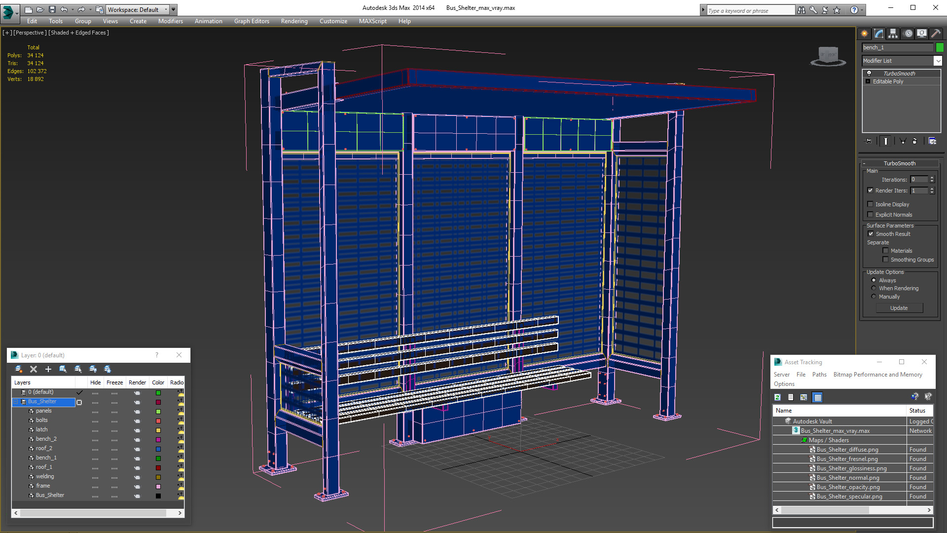3D Bus Shelter