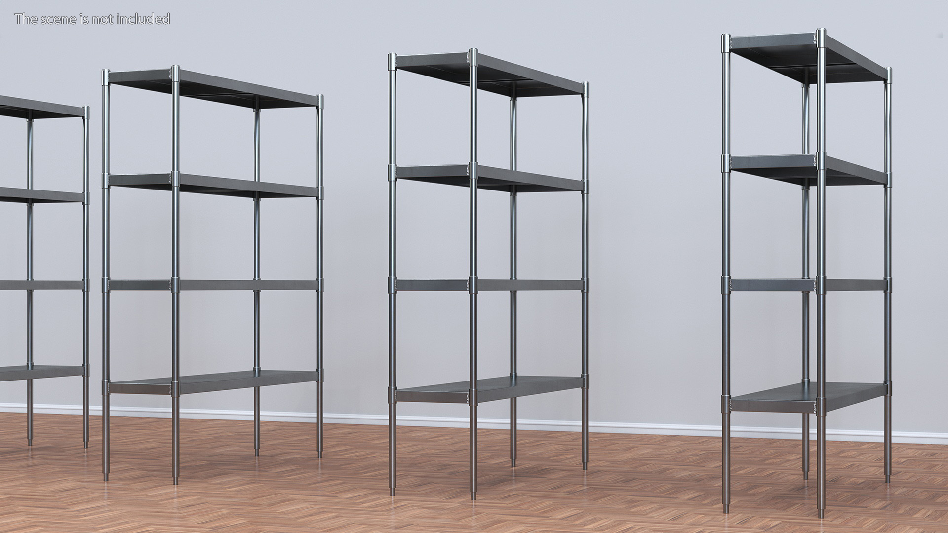 3D model Industrial Metal Shelving Unit