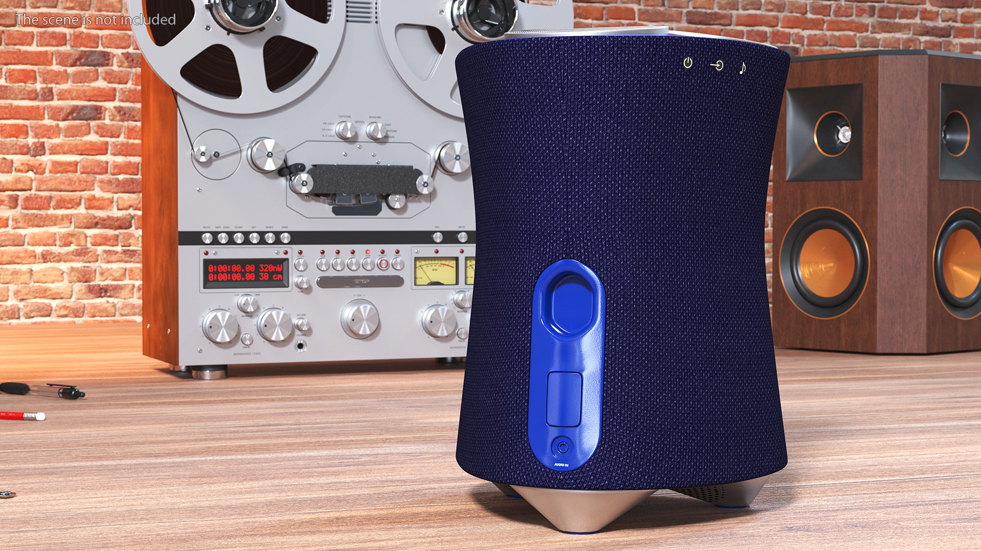 3D model Acoustic Wireless Bluetooth Speaker Blue