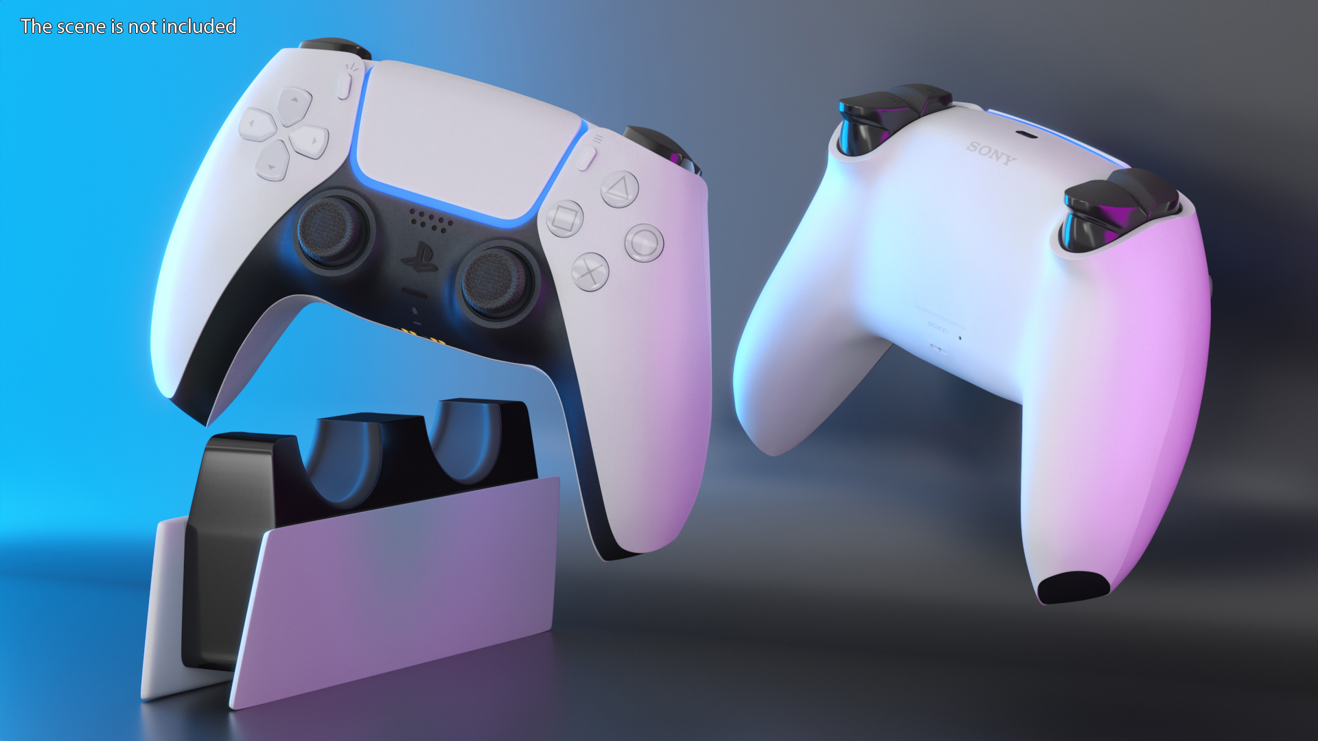 DualSense Wireless Game Controller on Charging Station 3D model
