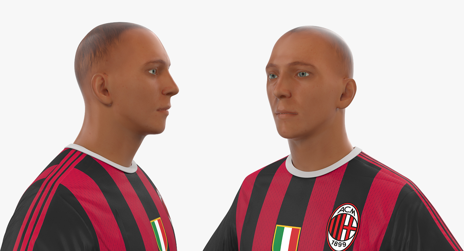 3D Soccer or Football Player Milan