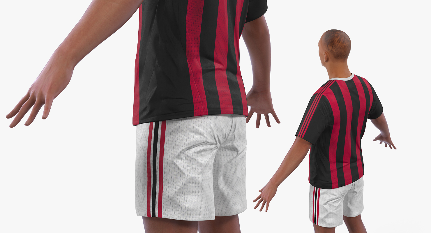 3D Soccer or Football Player Milan