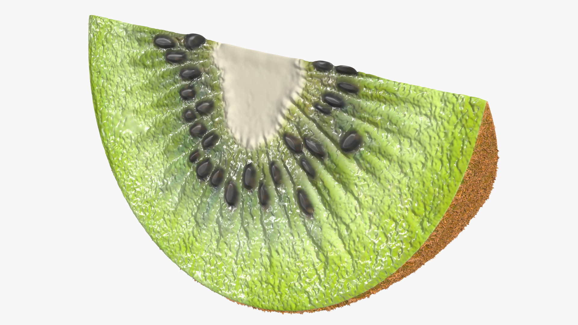 3D Sliced Kiwi Half
