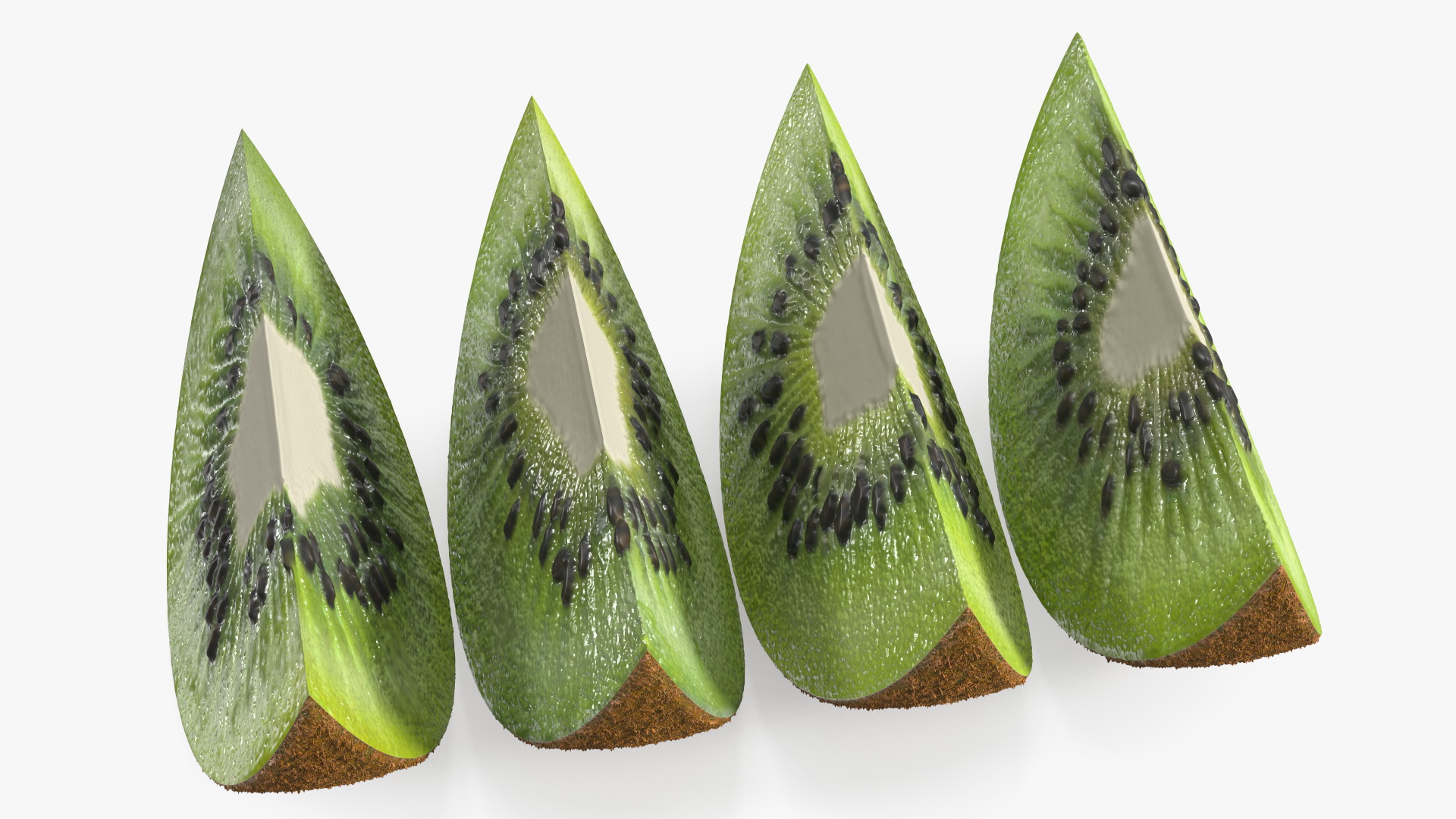 3D Sliced Kiwi Half