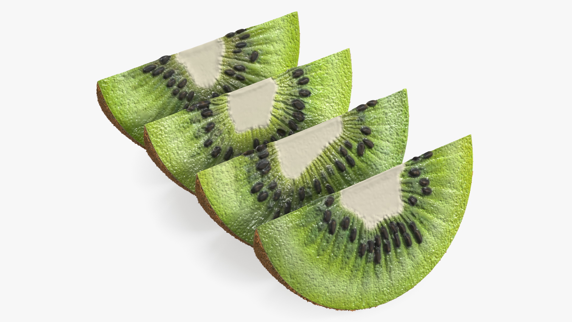3D Sliced Kiwi Half