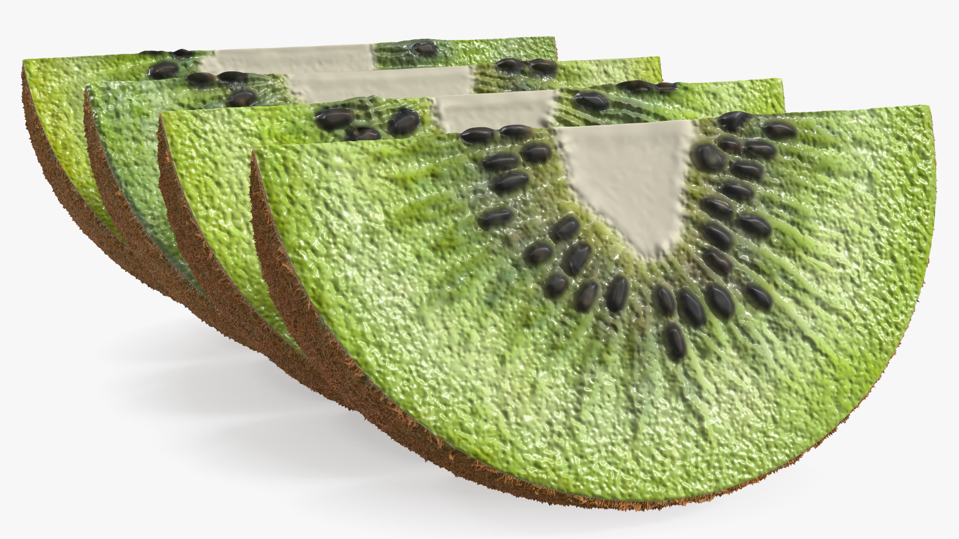 3D Sliced Kiwi Half