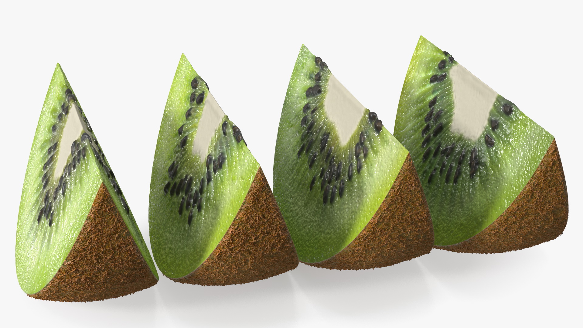 3D Sliced Kiwi Half
