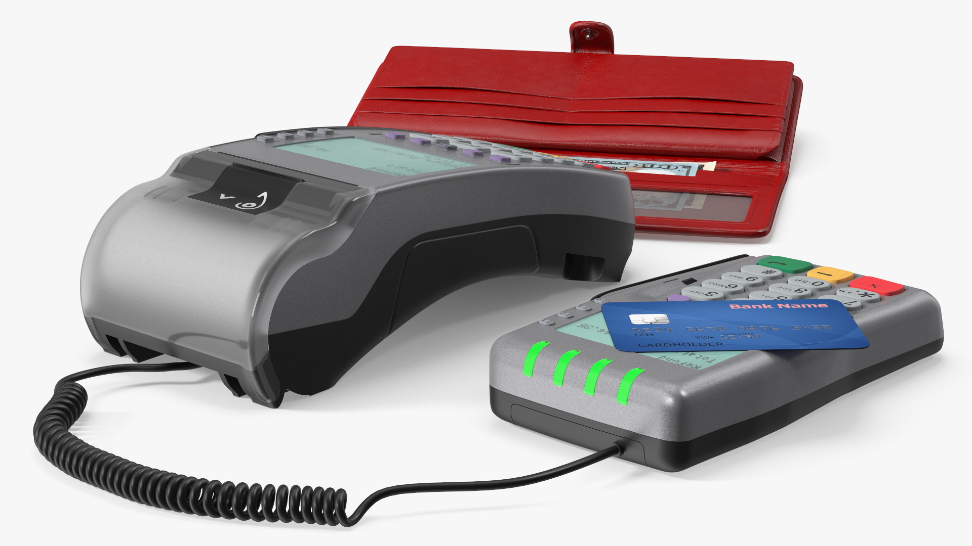 Payment Terminal Set with Credit Card and Wallet - view 5