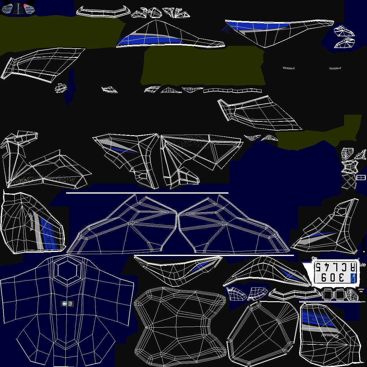 3D Standard Motorcycle Kawasaki Z800 2016 model