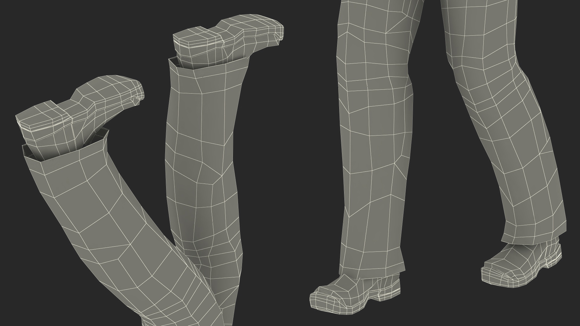 3D model Dirty Road Worker Carries Cone