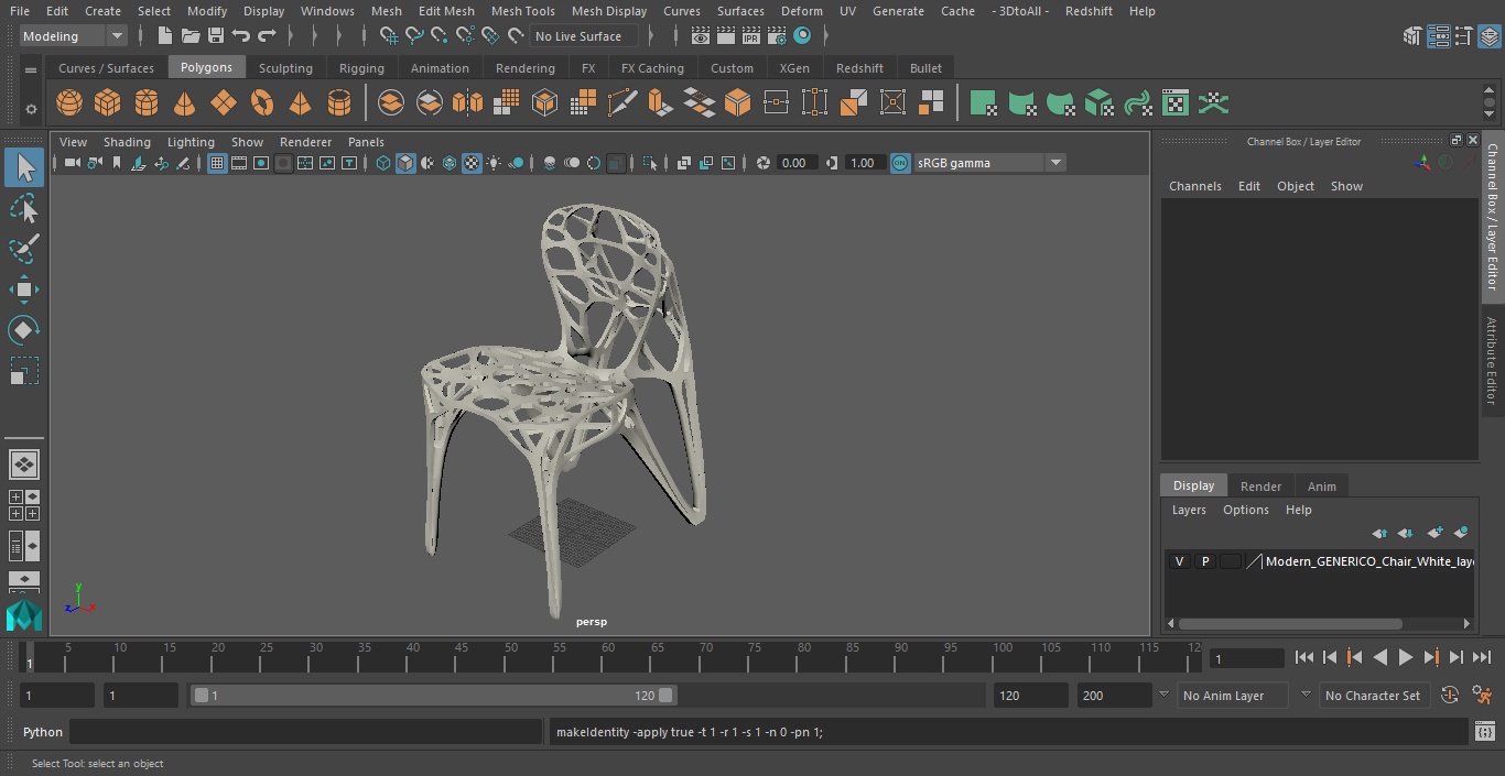 Modern GENERICO Chair White 3D