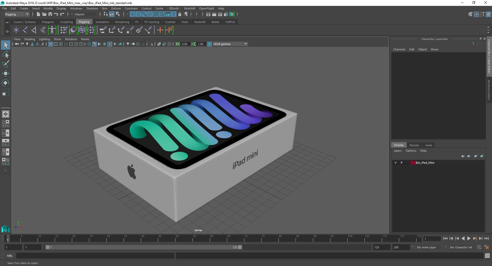 3D Box iPad Mini model