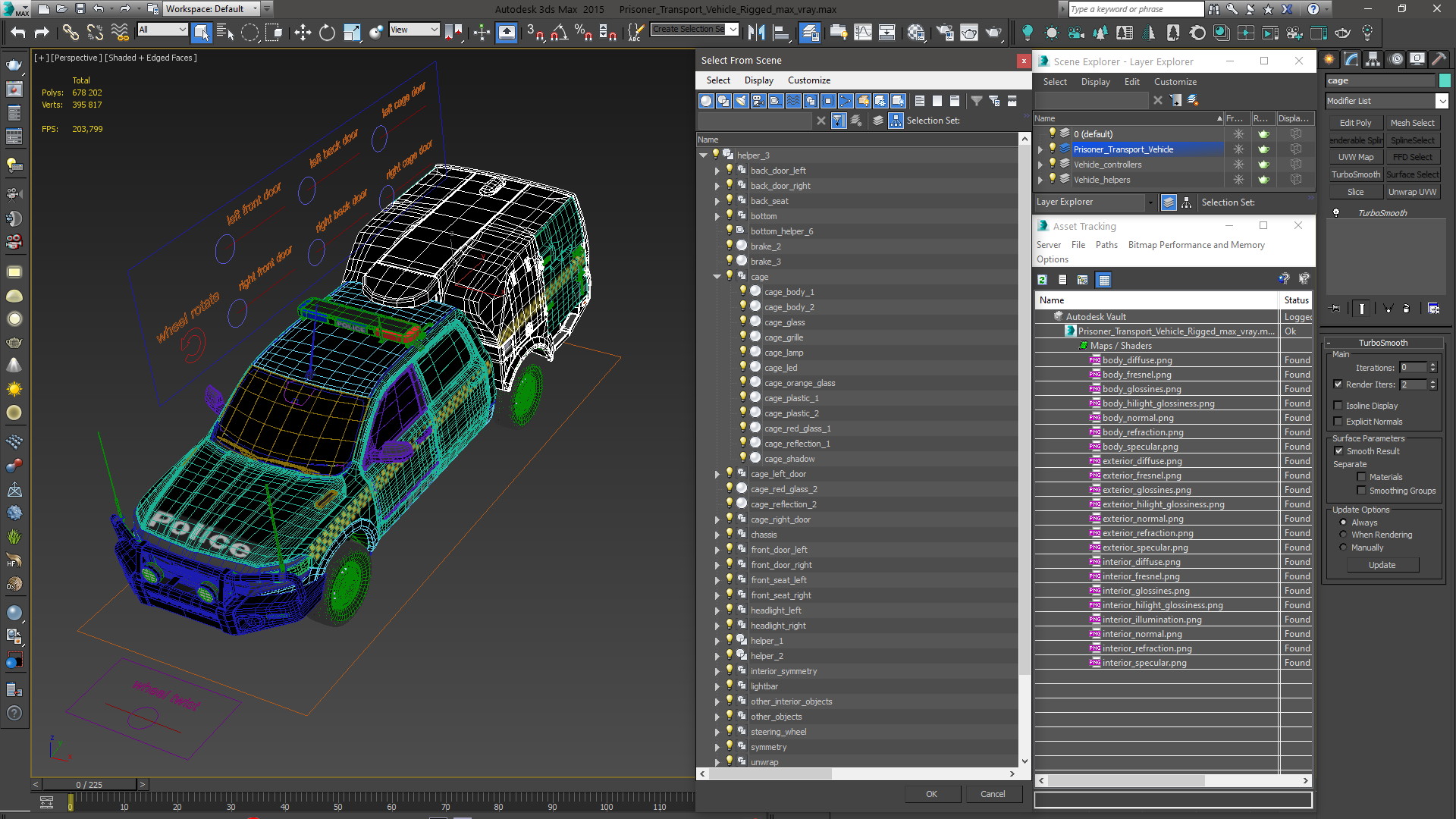 3D Prisoner Transport Vehicle Rigged model