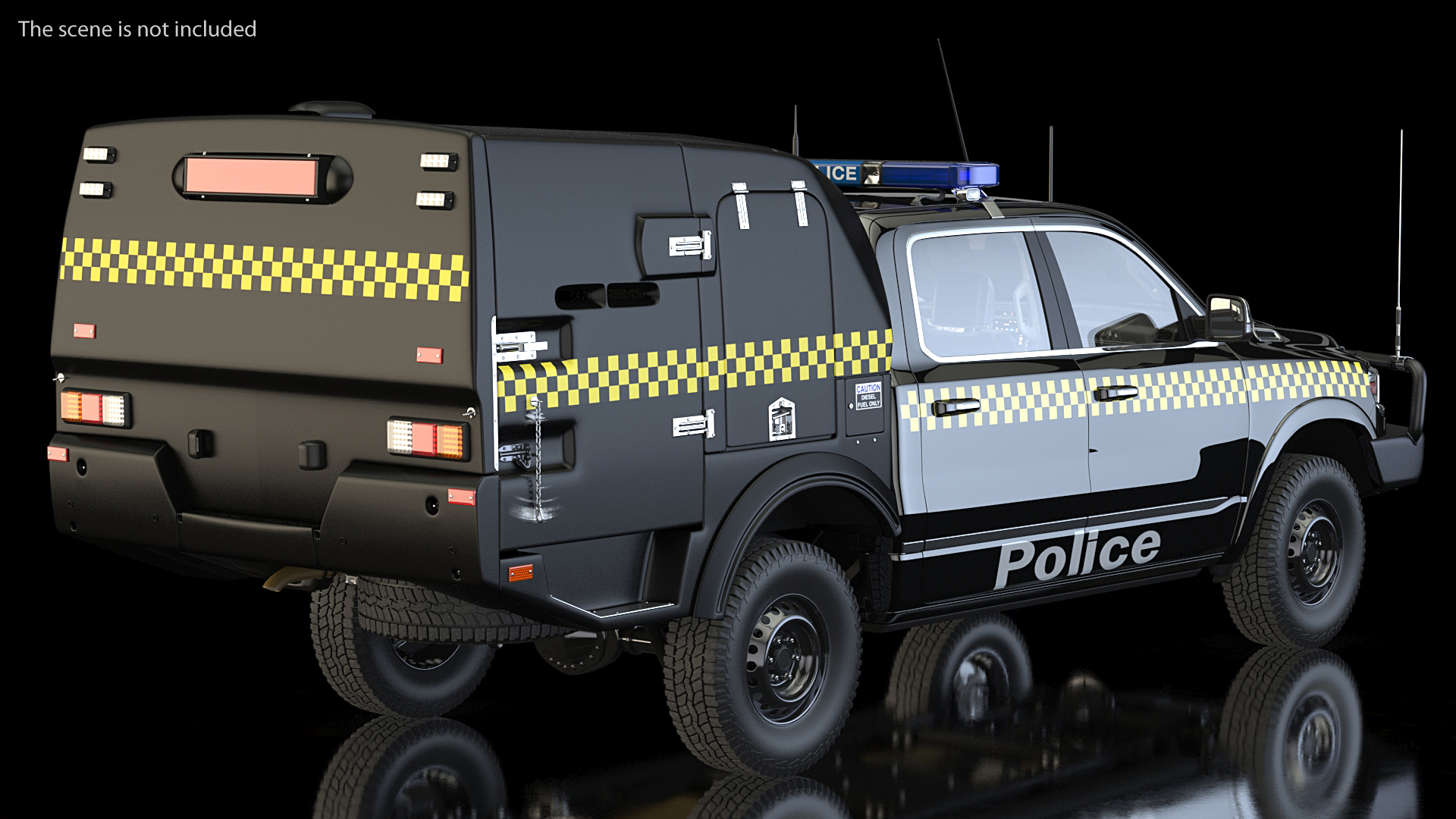 3D Prisoner Transport Vehicle Rigged model