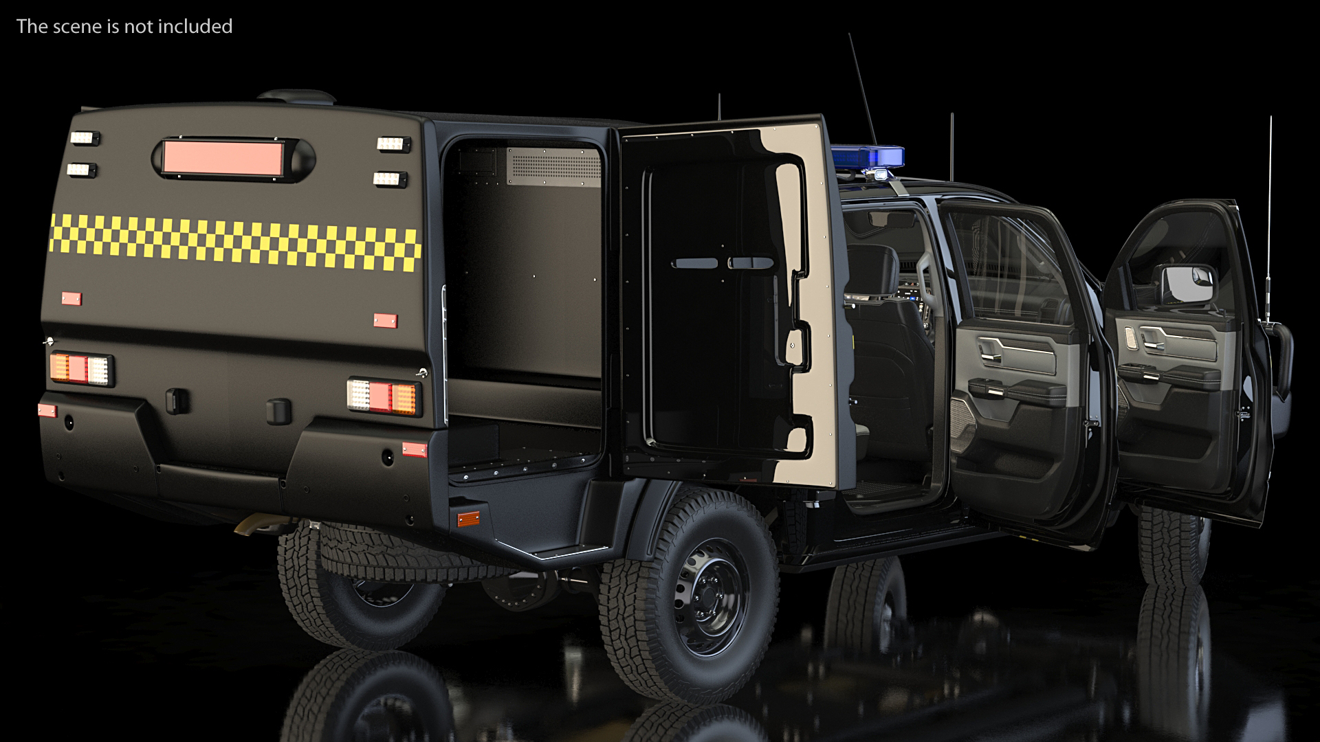 3D Prisoner Transport Vehicle Rigged model
