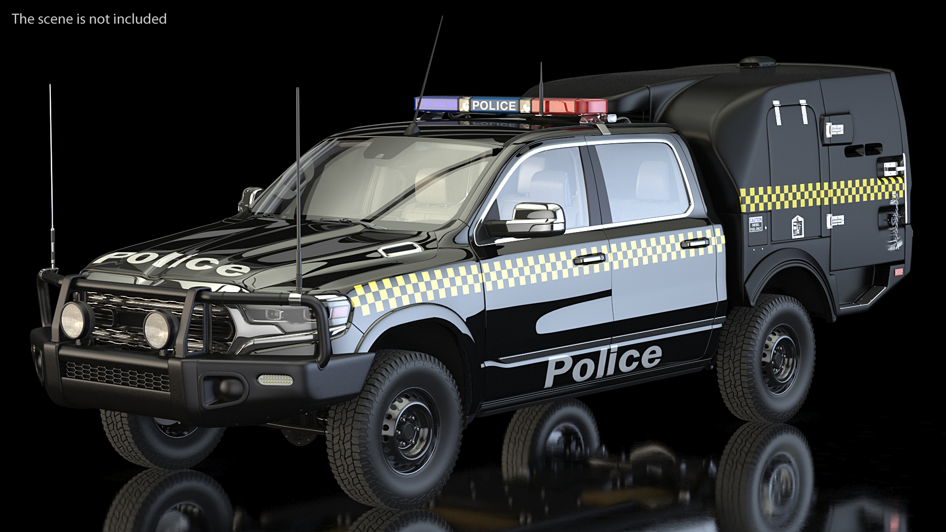 3D Prisoner Transport Vehicle Rigged model
