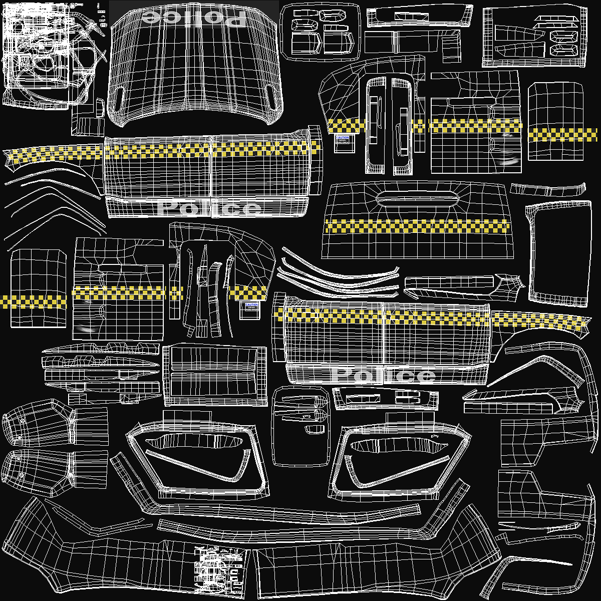 3D Prisoner Transport Vehicle Rigged model
