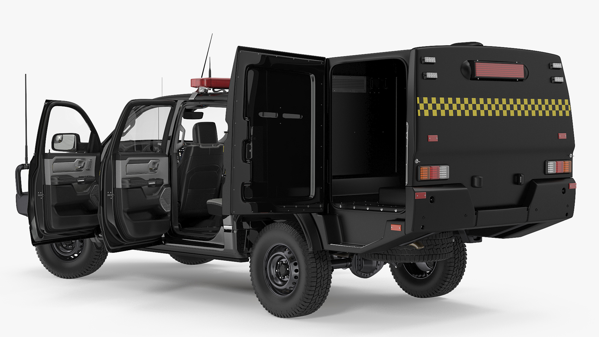 3D Prisoner Transport Vehicle Rigged model