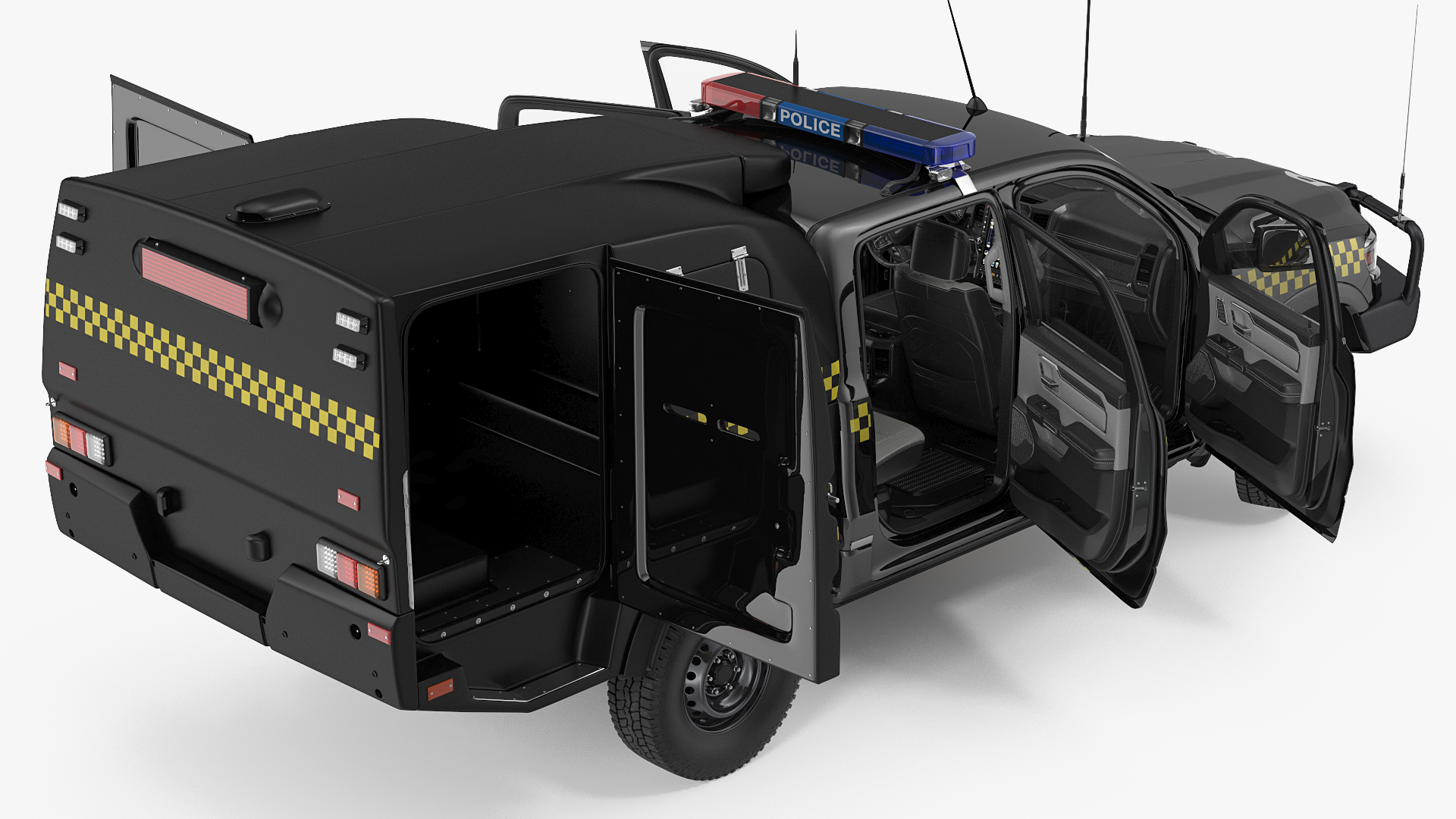 3D Prisoner Transport Vehicle Rigged model