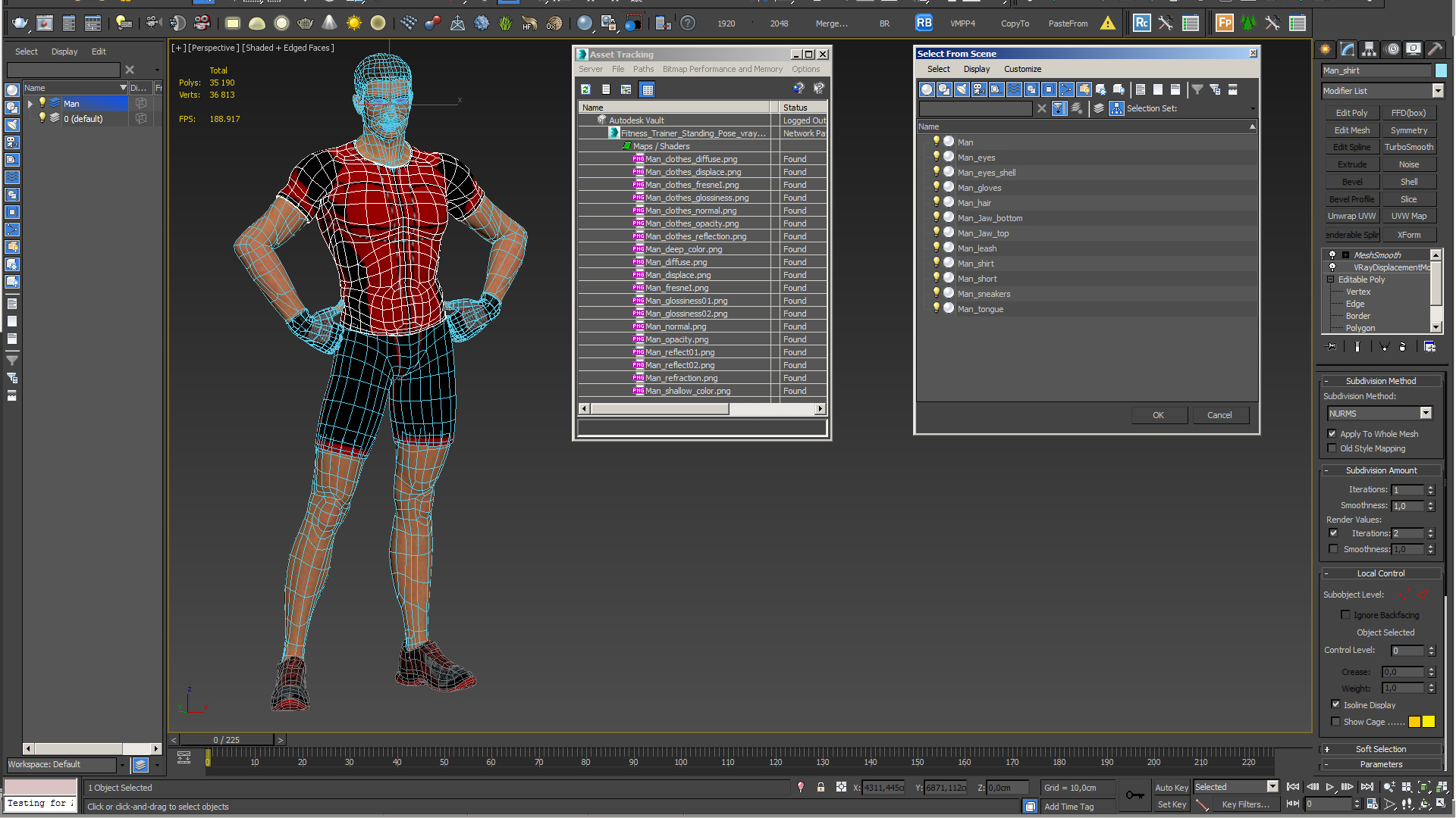 Fitness Trainer Standing Pose 3D model