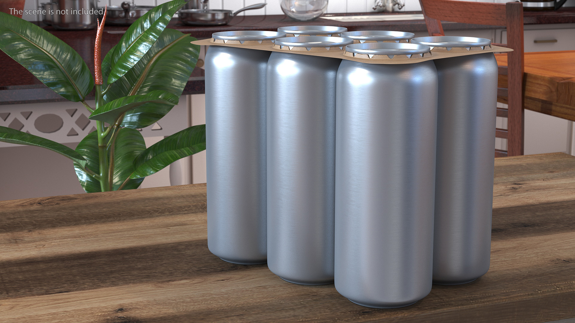 Beverage Packaging for 6 Pack Beer Cans 3D model