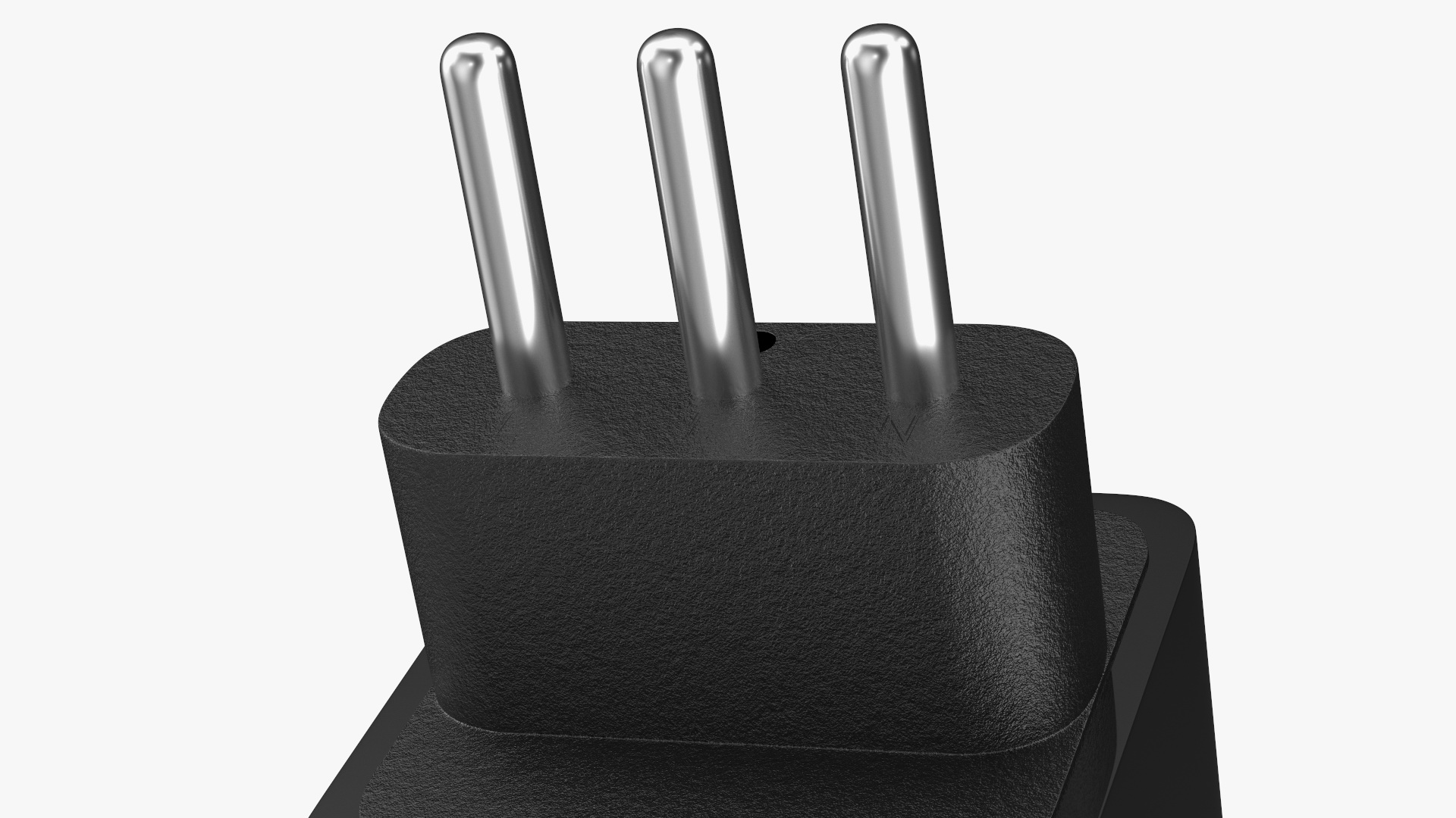 3D model Type L Universal Plug Adapter Black