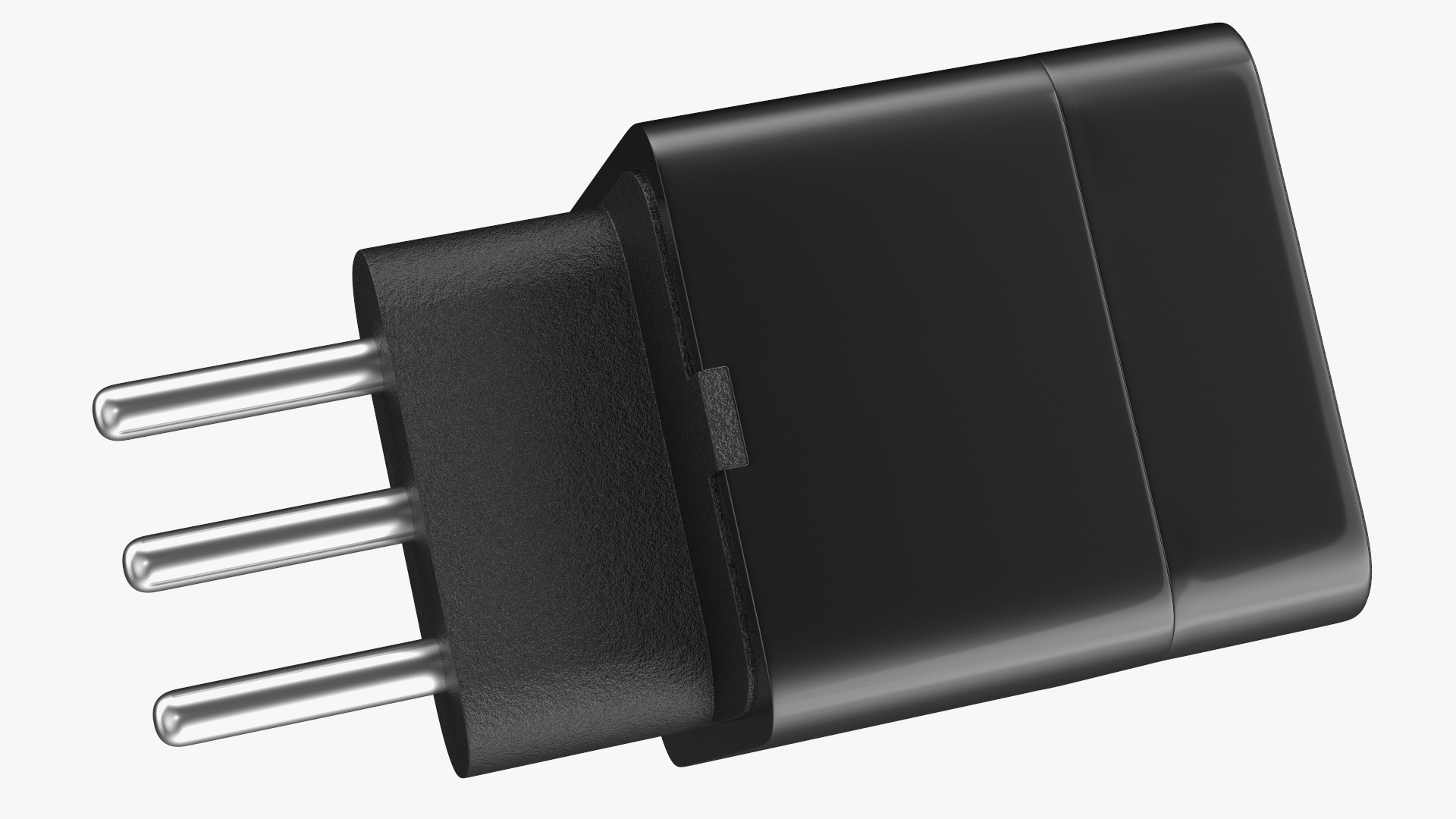 3D model Type L Universal Plug Adapter Black