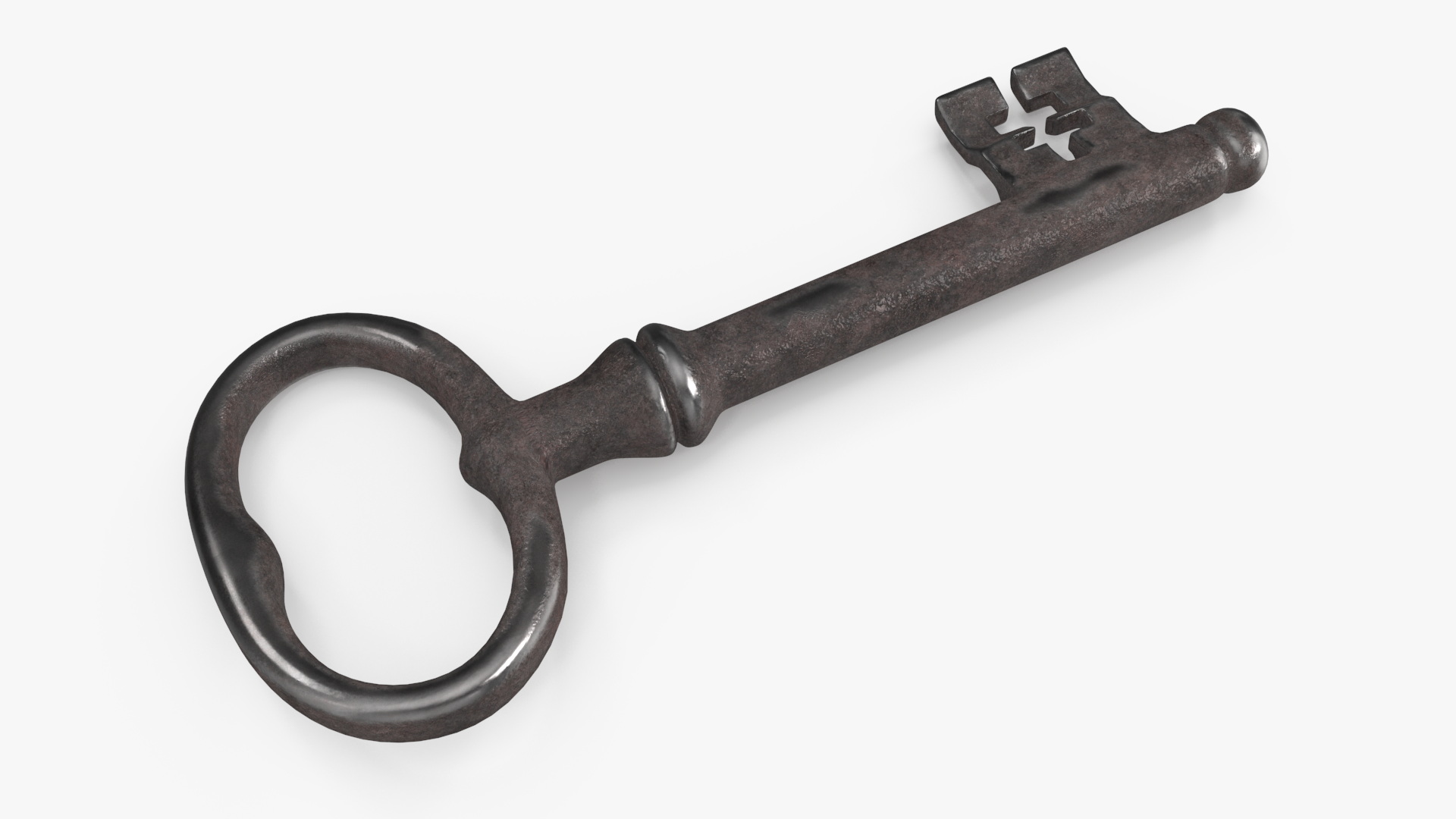 3D Classic Skeleton Key Steel