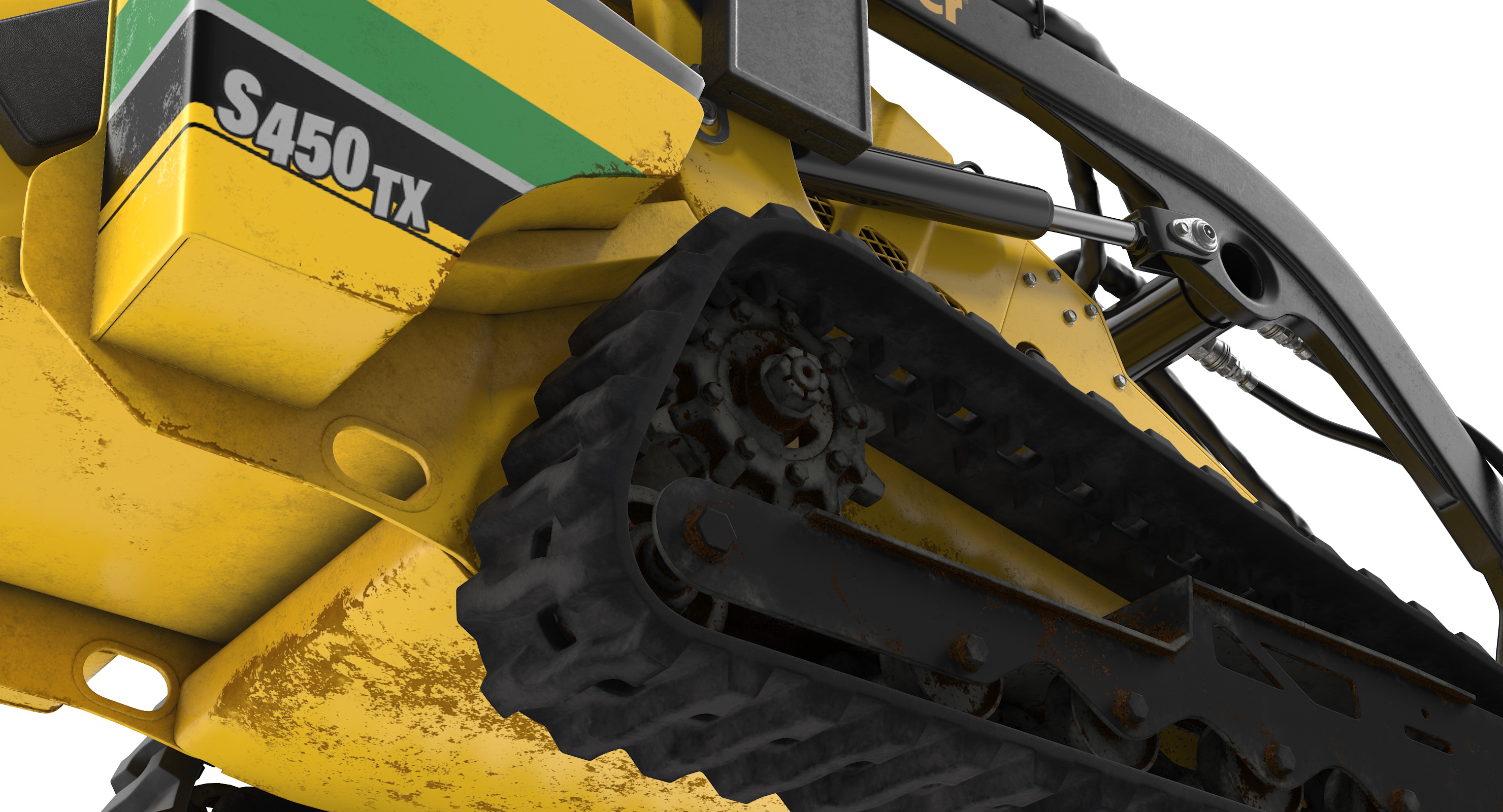 3D Vermeer S450TX Skid Steer Loader Mixer Dirty Rigged