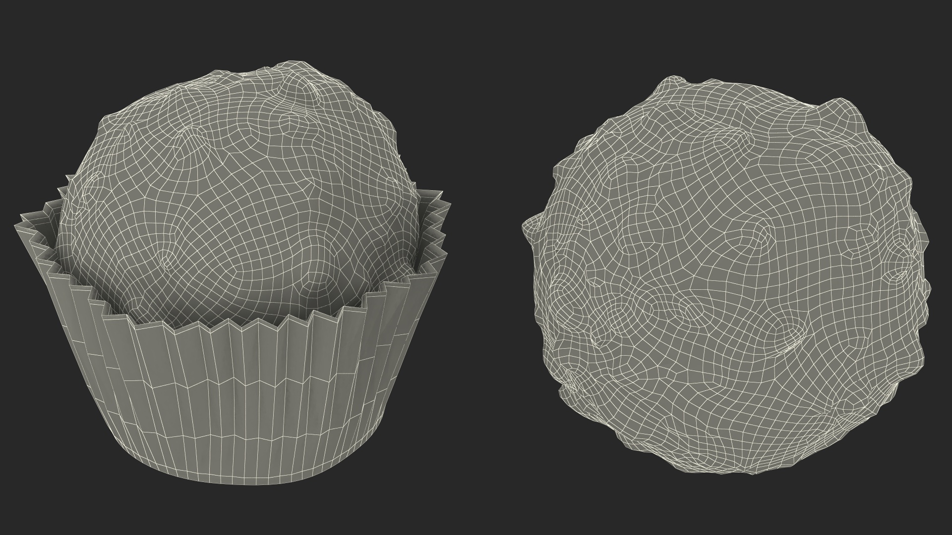 3D Chocolate Hazelnut Truffle