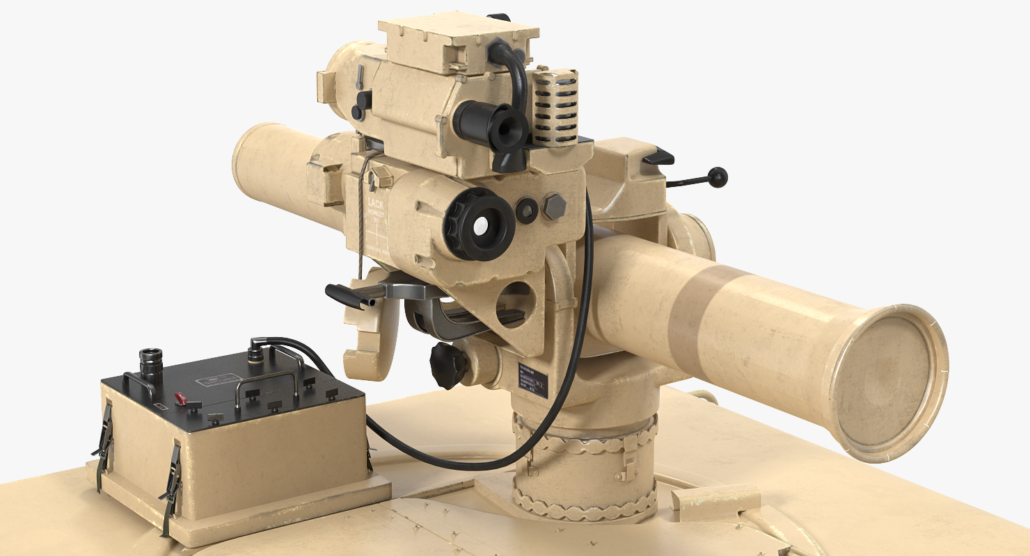 3D HMMWV TOW Missile Carrier M966 Desert Simple Interior model