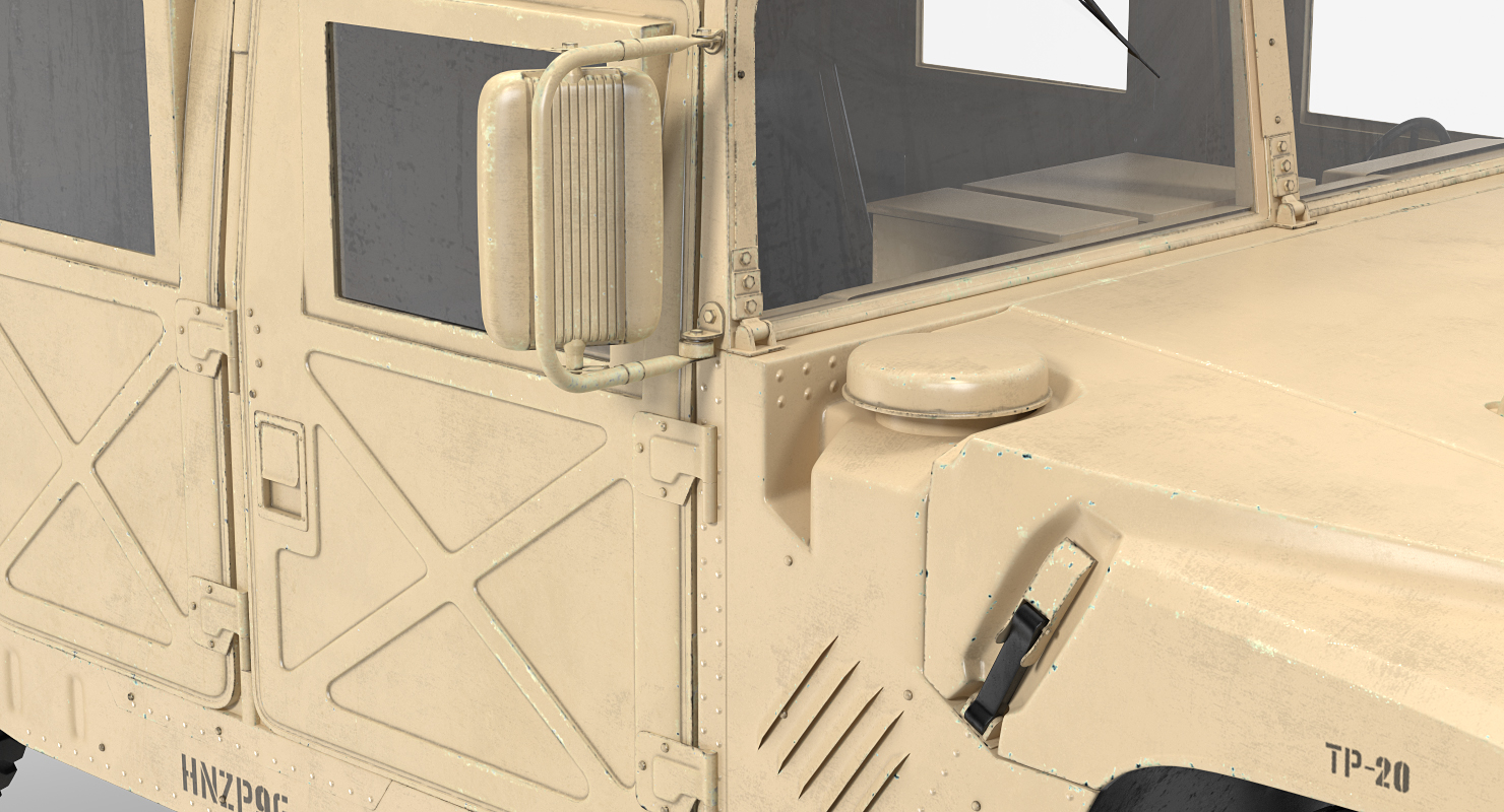 3D HMMWV TOW Missile Carrier M966 Desert Simple Interior model