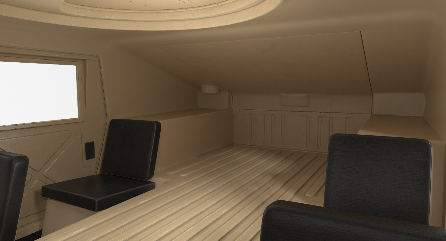 3D HMMWV TOW Missile Carrier M966 Desert Simple Interior model