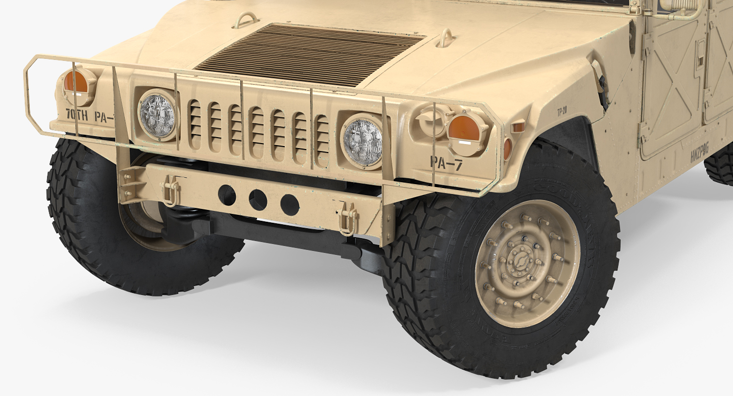 3D HMMWV TOW Missile Carrier M966 Desert Simple Interior model