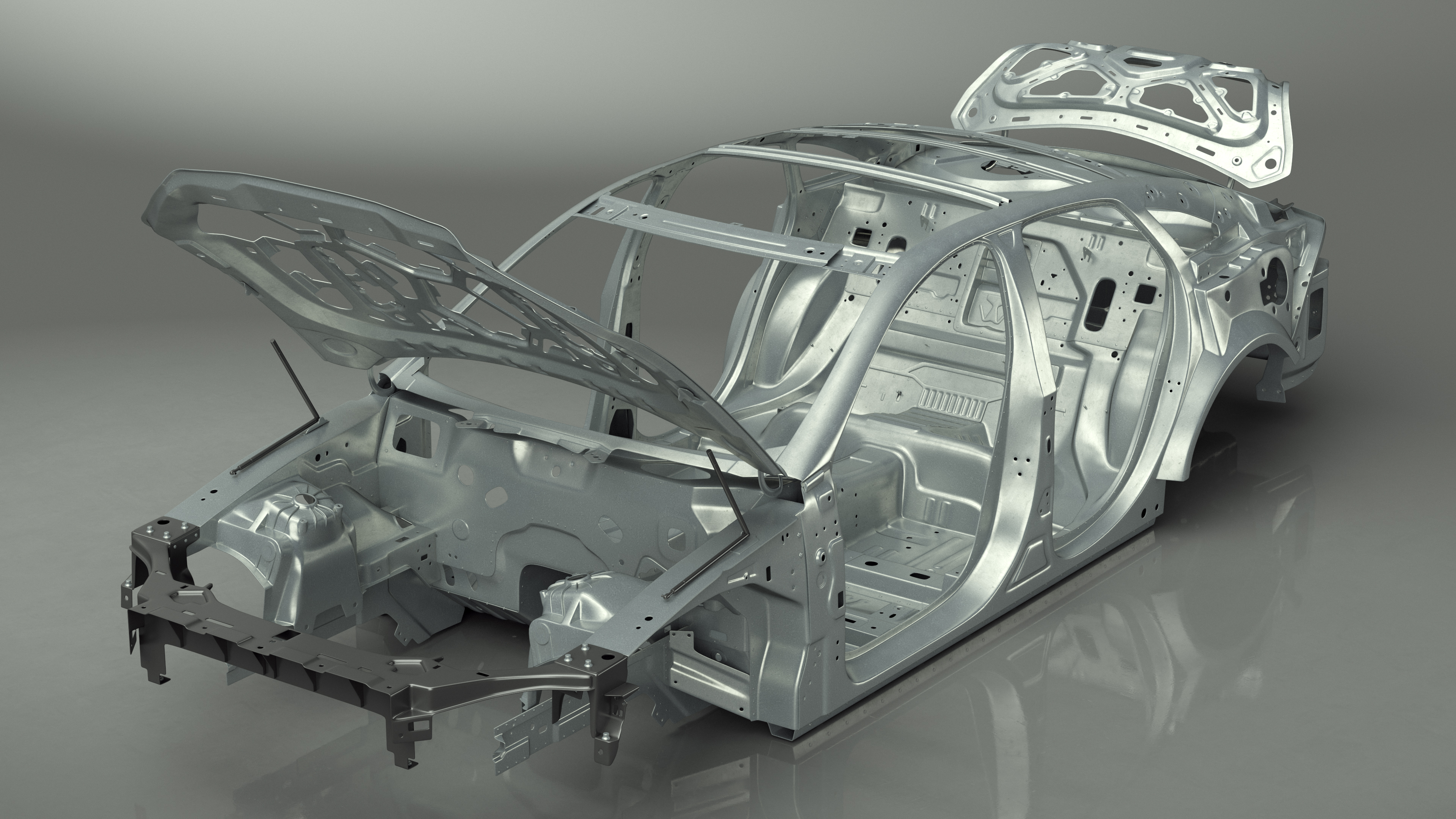 3D Car Frame Rigged