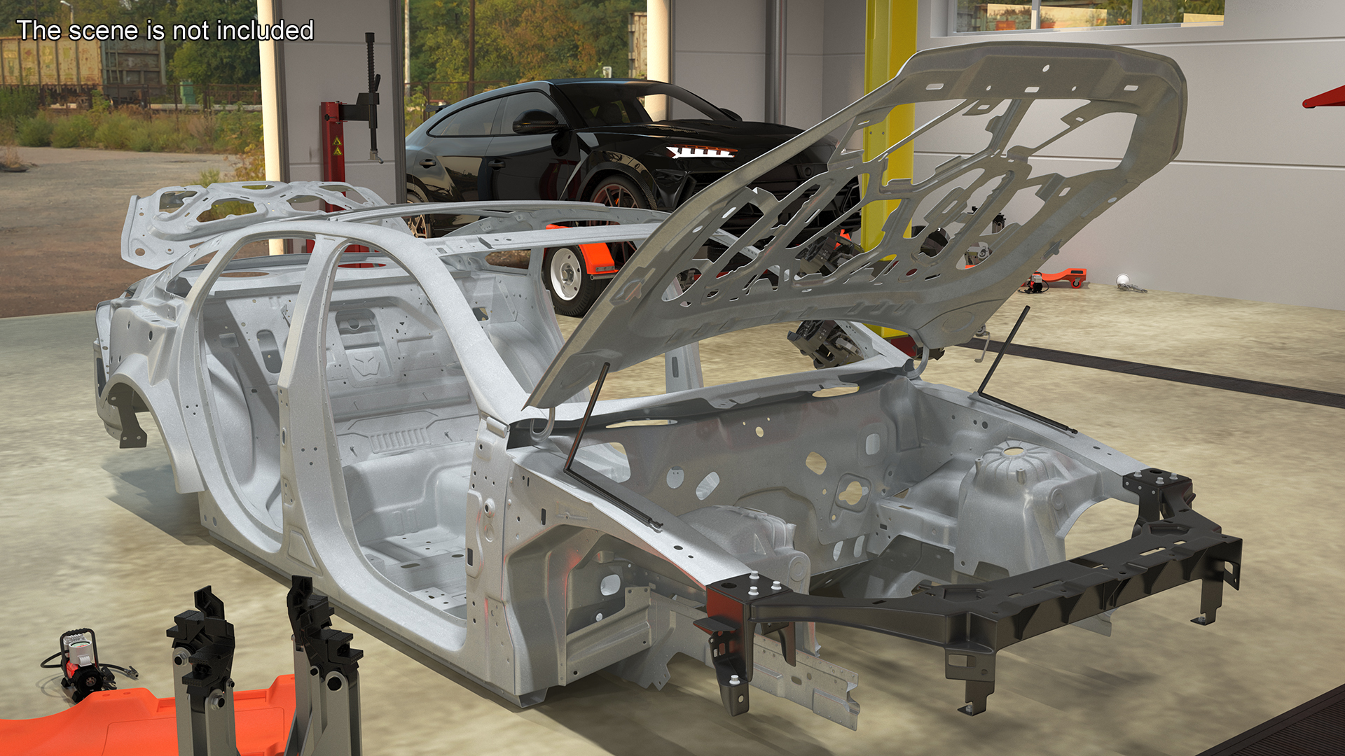 3D Car Frame Rigged