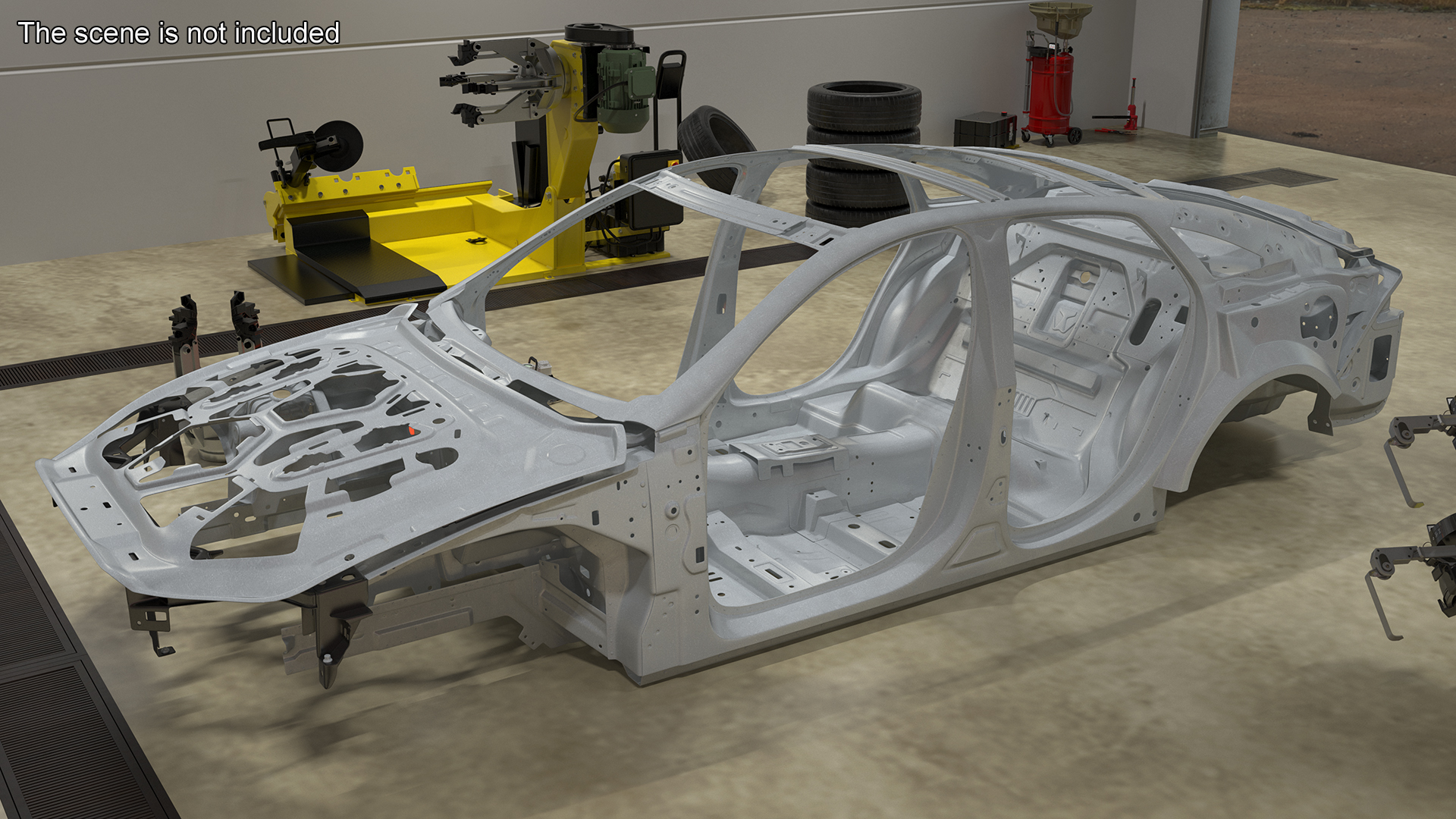3D Car Frame Rigged