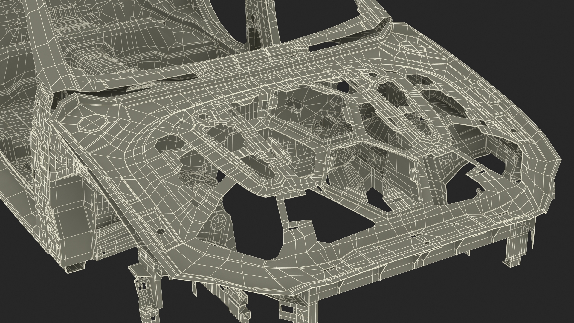 3D Car Frame Rigged